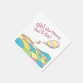 Oh! De plaatsen waar je gaat! Girl Birthday Servet (Hoek)