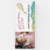 Oh! De plaatsen waar je gaat! Girl Birthday Spandoek (Verticaal)