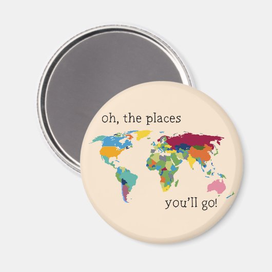 Oh de plaatsen waar je gaat. magneet (Voorkant / Achterkant)