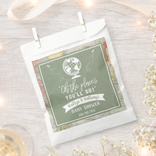 "Oh de plaatsen waar je heen gaat!" Baby shower re Bedankzakje