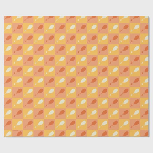 Oh, de plaatsen waar je heen gaat | Oranje blokpat Cadeaupapier (Vlak)