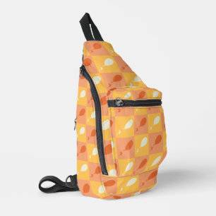 Oh, de plaatsen waar je heen gaat   Oranje blokpat Sling Bag