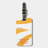 Oh, de plaatsen waar je heen gaat! Oranje wervelin Bagagelabel (Voorkant verticaal)
