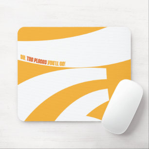 Oh, de plaatsen waar je heen gaat! Oranje wervelin Muismat