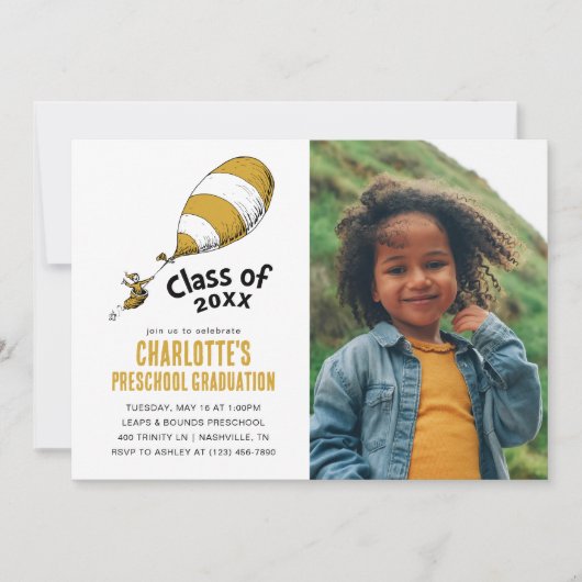 Oh, de plaatsen waar je heen gaat! Retro Afstudere Kaart (Voorkant)