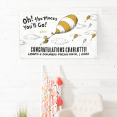 Oh, de plaatsen waar je heen gaat! Retro Afstudere Spandoek (Insitu)