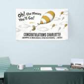 Oh, de plaatsen waar je heen gaat! Retro Afstudere Spandoek (Beurs)