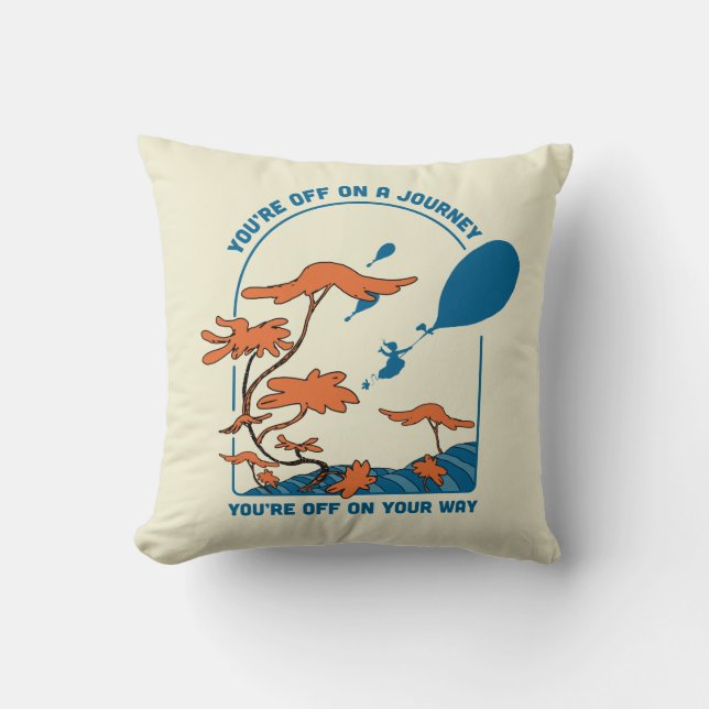 Oh, de plaatsen waar je heen gaat! "Uit op reis" Kussen (Voorkant)