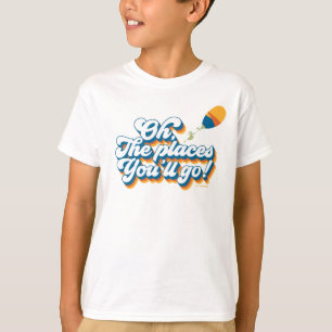 Oh, de plaatsen waar je zult komen! Citaat met bal T-shirt