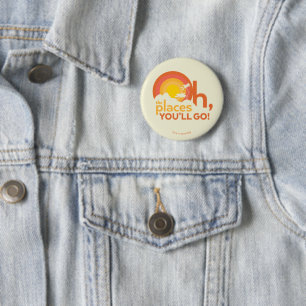 Oh, de plaatsen waar je zult komen! Landschap typo Ronde Button 5,7 Cm