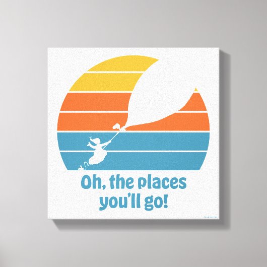 Oh, de plaatsen waar je zult komen! Retro zonsonde Canvas Afdruk (Voorkant)