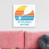 Oh, de plaatsen waar je zult komen! Retro zonsonde Canvas Afdruk (Insitu (Woonkamer))