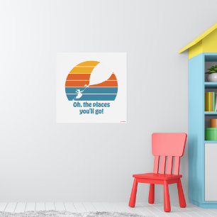 Oh, de plaatsen waar je zult komen! Retro zonsonde Poster