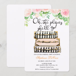 Oh de plaatsen waar ze afscheidsfeestuitnodiging z kaart