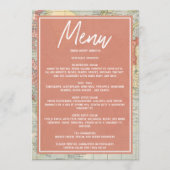 "Oh de plaatsen waar ze zal gaan!" Baby shower rei Menu (Voorkant)