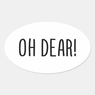 OH DEAR! OVALE STICKER