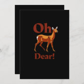 Oh Dear Trendy Clean Design Feestdagenkaart (Voorkant / Achterkant)