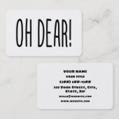 OH DEAR! VISITEKAARTJE (Voorkant / Achterkant)