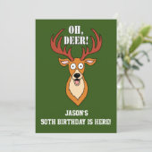 Oh Deer 50e anniversaire Invitation personnalisée (Debout devant)
