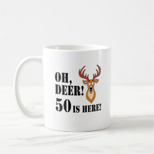 Oh Deer 50th Birthday Koffiemok