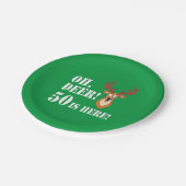 Oh Deer 50th Birthday Papieren Bordje (Gekanteld)