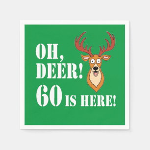 Oh Deer 60th Birthday Napkins Servet