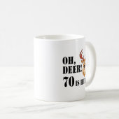 Oh Deer 70th Birthday Coffee Mok (Voorkant rechts)