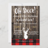 Oh Deer! Achtergrond jachthout mannen Birthday Kaart (Voorkant)