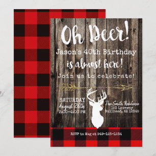 Oh Deer! Achtergrond jachthout mannen Birthday Kaart