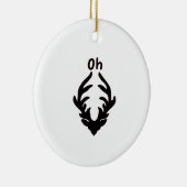 Oh Deer Artistic Clean Style Keramisch Ornament (Rechts)