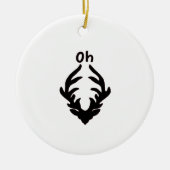 Oh Deer Artistic Clean Style Keramisch Ornament (Voorkant)