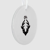 Oh Deer Artistic Clean Style Ornament (voorkant)