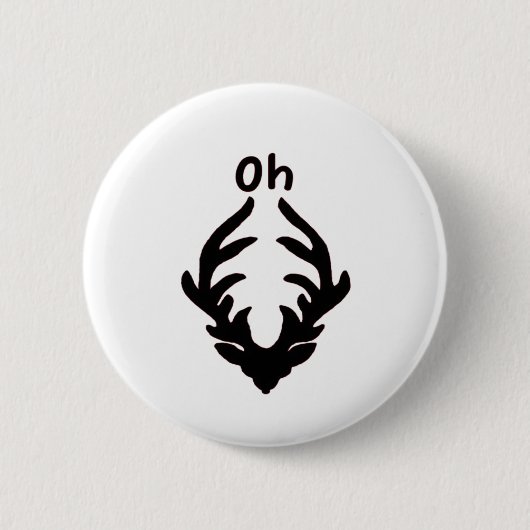 Oh Deer Artistic Clean Style  Ronde Button 5,7 Cm (Voorkant)