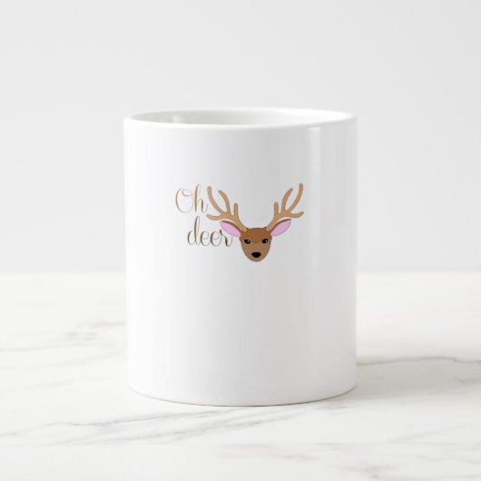 Oh Deer Artistic Style  Extra Grote Beker (Voorkant)