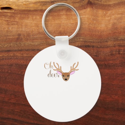 Oh Deer Artistic Style Keychain (Voorkant)