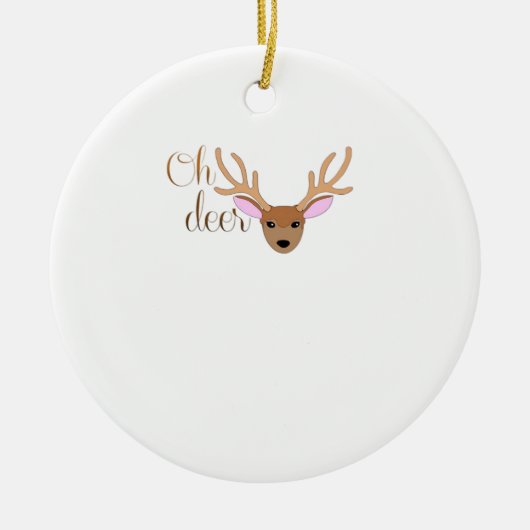 Oh Deer Artistic Style Ornament (Voorkant)