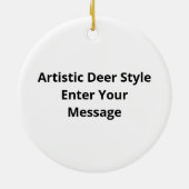 Oh Deer Artistic Style Ornament (Achterkant)