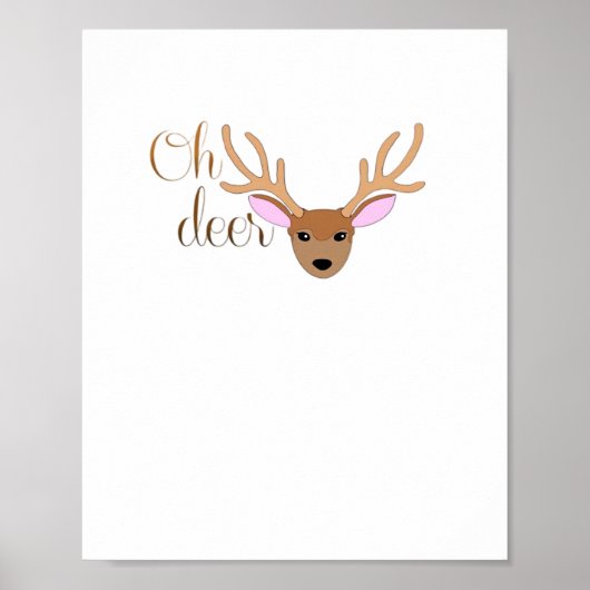 Oh Deer Artistic Style Poster (Voorkant)