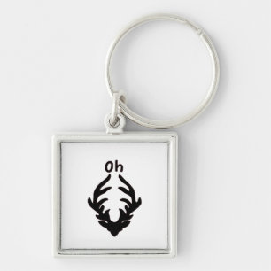 Oh Deer Artistieke Schone Stijl Sleutelhanger