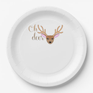 Oh Deer Artistieke Stijl Papieren Bordje