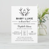 Oh Deer Baby Boy Shower Invitation (Debout devant)