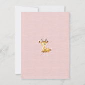 Oh Deer Baby Girls Foto geboorteaankondiging Aankondiging (Achterkant)
