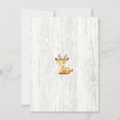 Oh Deer Baby Girls Photo Faire-part de naissance (Dos)