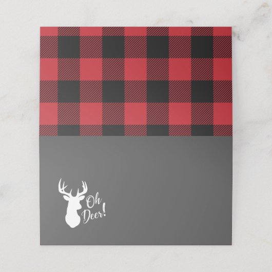 Oh Deer Baby shower (Buitenkant ongevouwen)