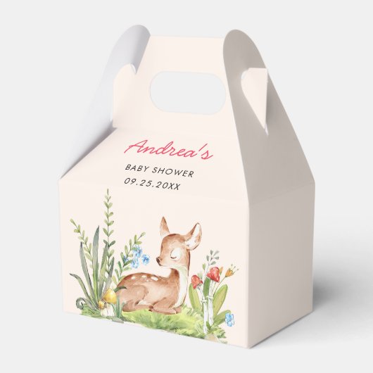 Oh Deer Baby shower Bedankdoosjes (Voorkant Zijde)