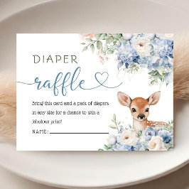 Oh Deer Baby Shower Boy Diaper Raffle  Informatiekaartje