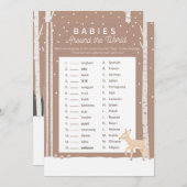 Oh Deer - Baby shower Game - baby's rond de vloer Programma (Voorkant / Achterkant)