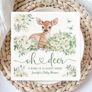 Oh Deer Baby Shower Geslacht Neutrale Papieren Ser Servet