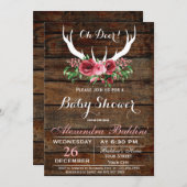Oh Deer Baby shower Invitation (Devant / Derrière)