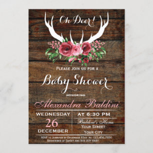 Oh Deer Baby shower Invitation